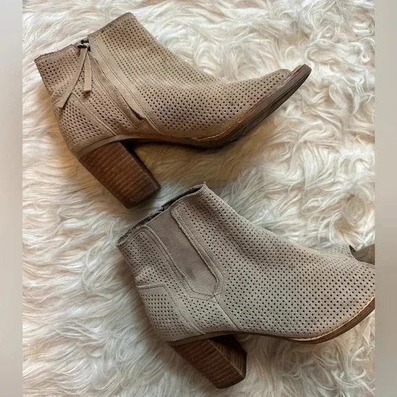 Toms Womens Majorca Peep Toe Mid-Calf Fashion Boots - Picture 5 of 8